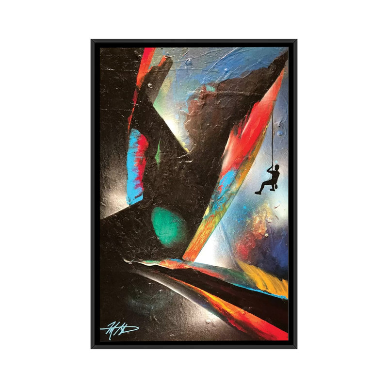 « mount brushmore », impression sur toile, H 26 po x l 18 po x P 1,5 po, Toile avec cadre noir, Pas de tapis