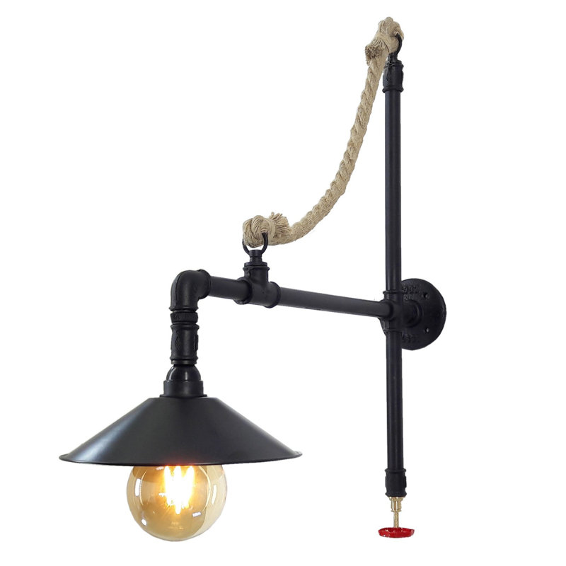 Applique murale 1 lumière noire Chani