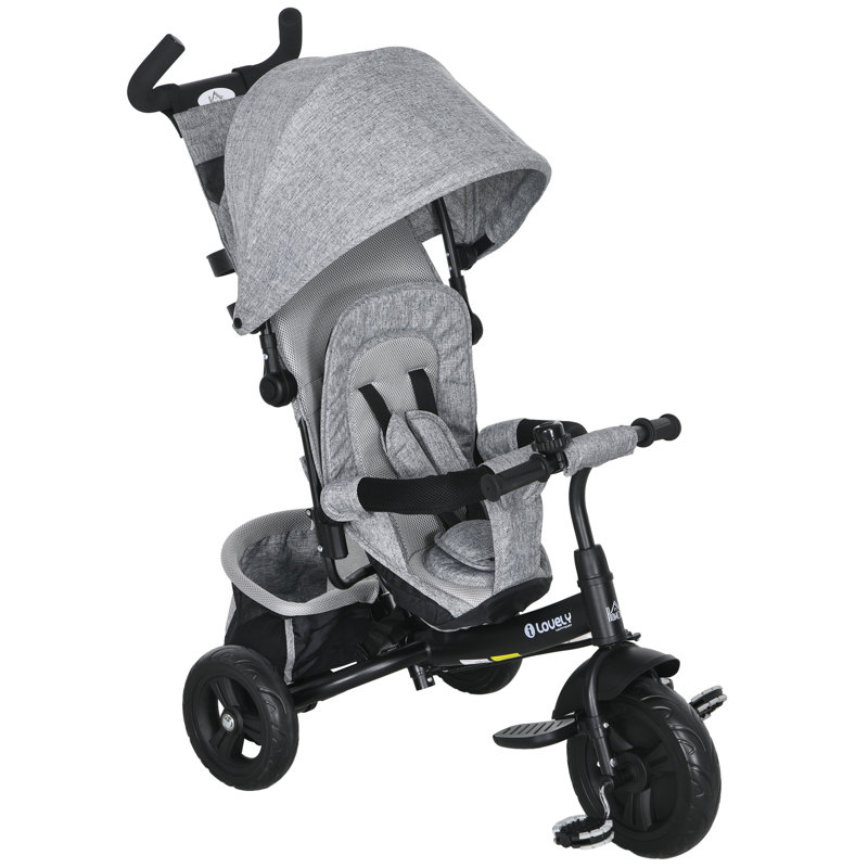 HOMCOM Pedal Ride On, Grey
