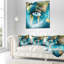 Planète Terre et œil bleu - coussin abstrait imprimé-30728095-30728099