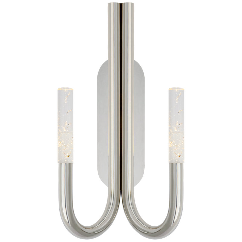 Kelly Wearstler Rousseau Double Wall Sconce, Polished Nickel