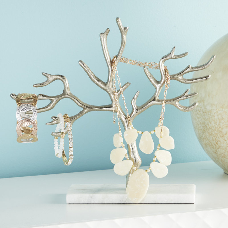 CosmoLiving by Cosmopolitan Jewelry Stand, Metallic Silver