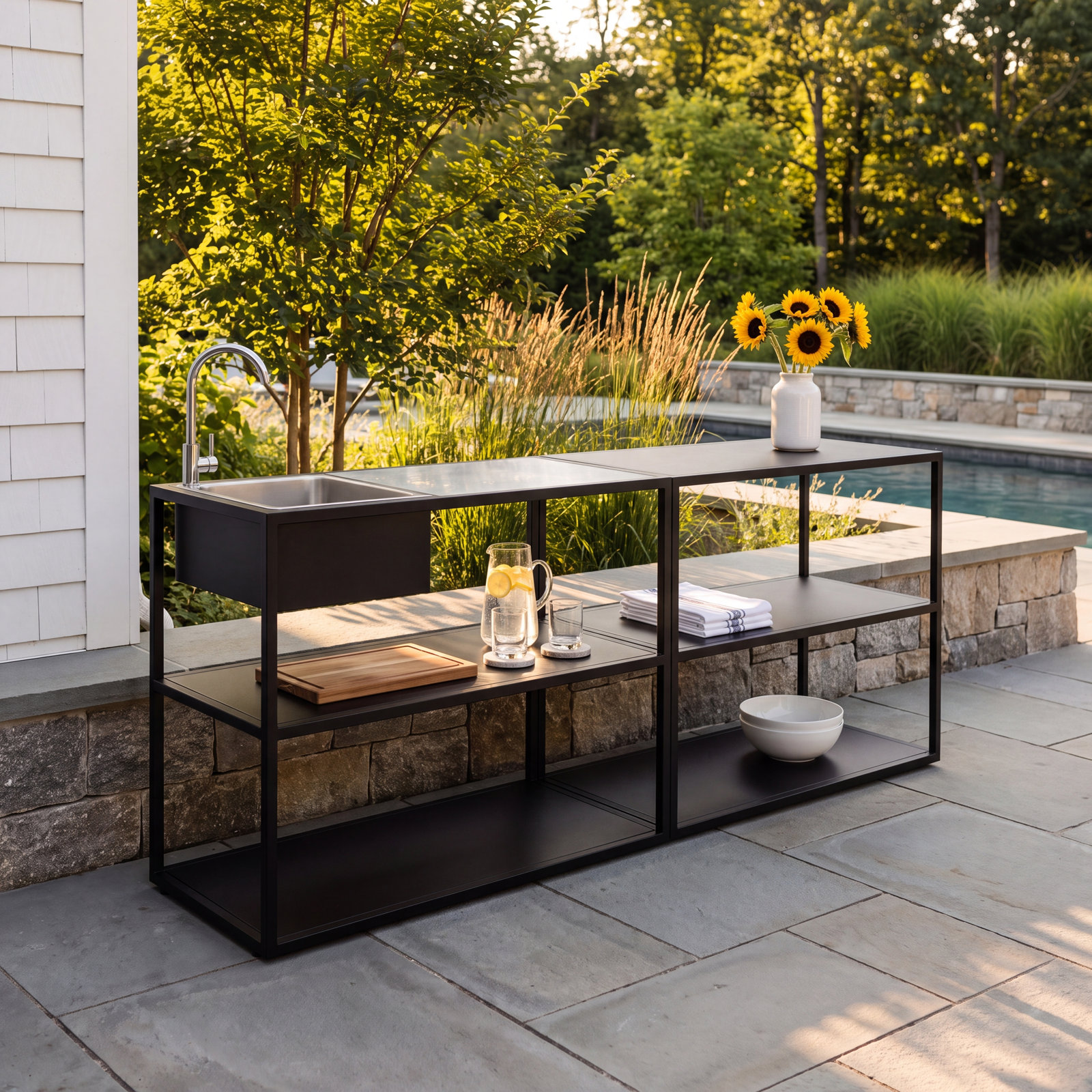 2-Piece Outdoor Kitchen Modular with Sink