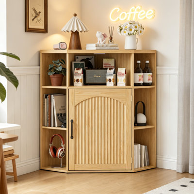 33" Corner Storage Cabinet with Charging Station