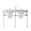 Empire Stone Oval Console Bathroom Sink with Faucet and Overflow