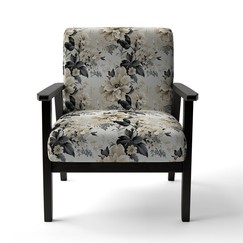 Chaise d'appoint florale Cobalt, Motif victorien chic et urbain V