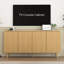 Buffet polyvalent avec rangement, 4 portes, tablettes réglables et motif en nid d'abeille pour un décor de maison de campagne moderne