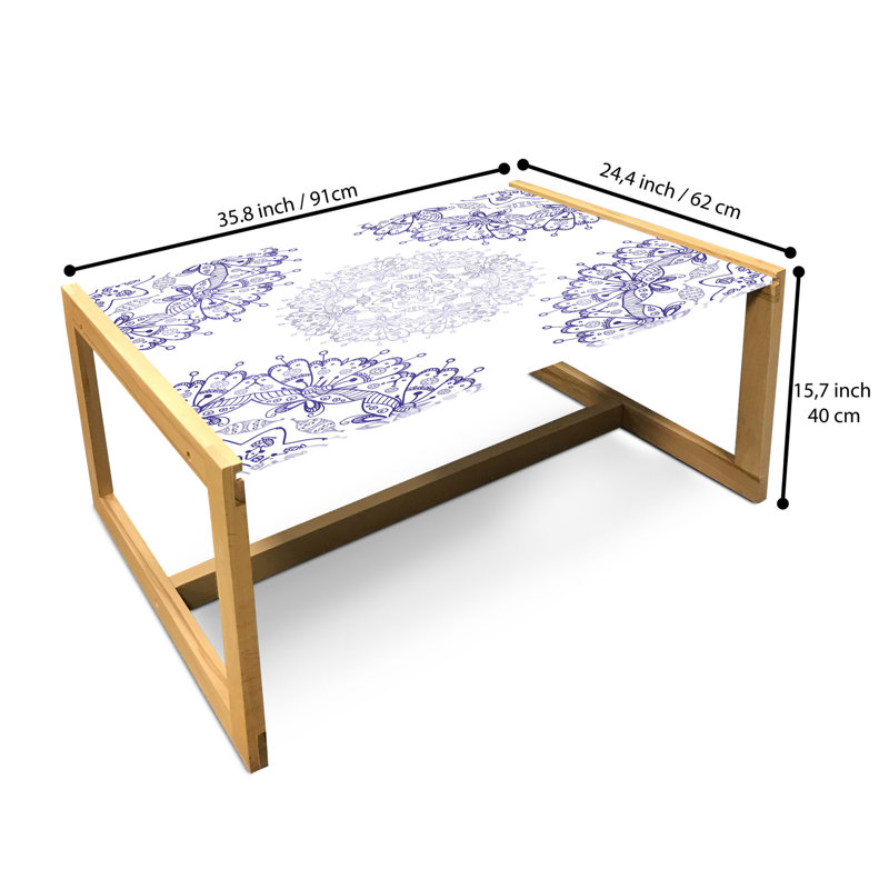 Jamee Trestle Coffee Table, 40cm H x 91cm W x 62cm D