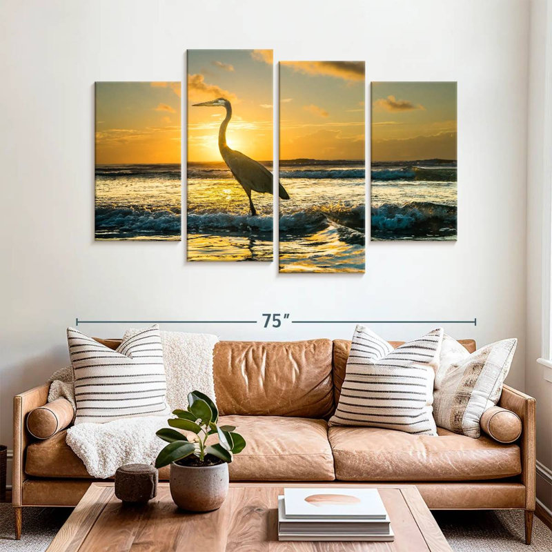 Brampt Sunset Bird, 42" H x 68" W