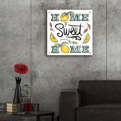 «Lemonade Stand 3» par Anne Tavoletti, art mural en verre acrylique, 36 po x 36 po