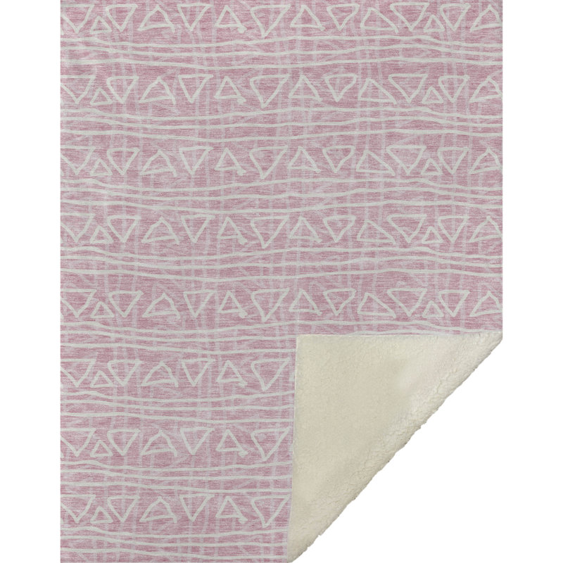 Jeté bohémien Addison Sherpa ASB730, Rose