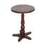 Table de bout à piédestal rond en noyer brun, petite table d'appoint de 15,75 po pour le salon