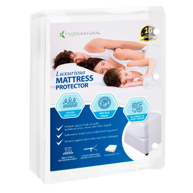 Housse de protection pour matelas avec fermeture à glissière, Très grand californien