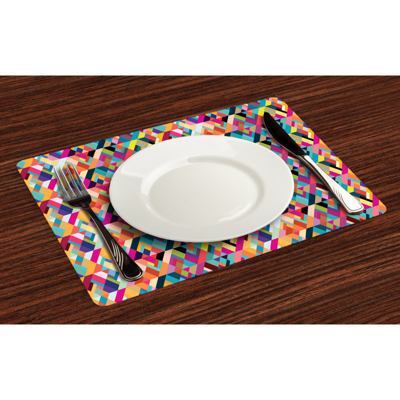 Polyester Geometric Rectangle Placemat
