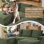 Canapés modulaires confortables Boneless Couch pour le salon, canapé modulaire en U en forme de nuage, canapé modulaire minimaliste avec assise profonde-129052865-129052871