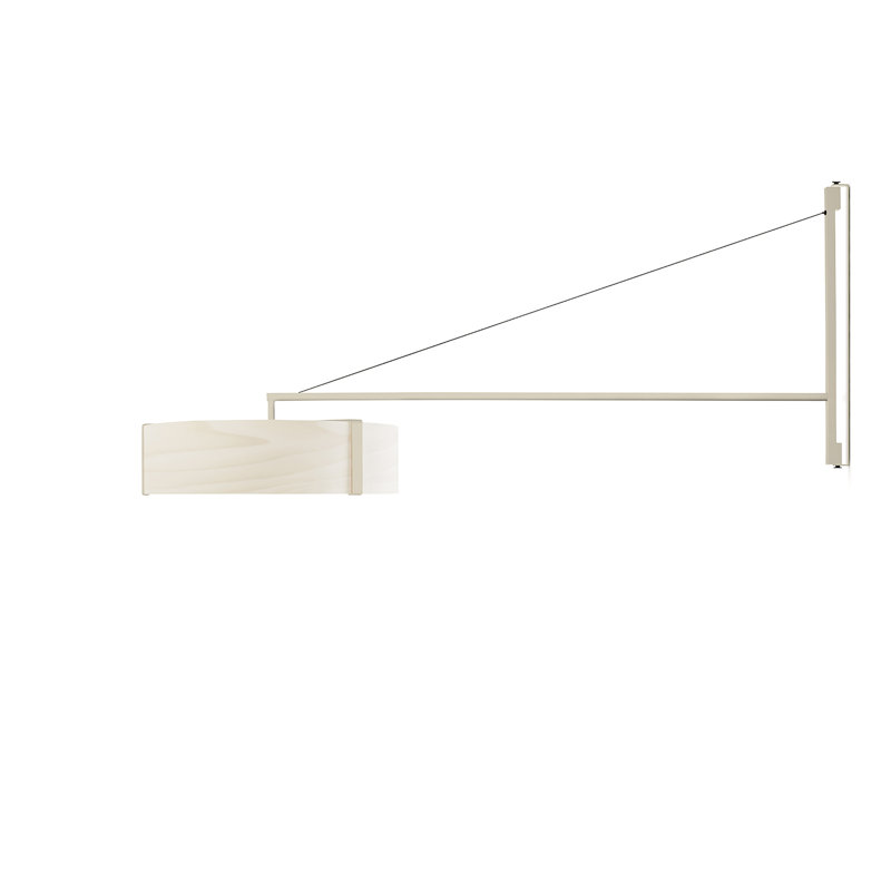 Thesis 1 - Light LED Swing Arm, Matte Ivory, Ivory White, 3000K