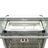 43" Rectangular Grey Open Weave Propane Fire Pit Table, 60000 , With Blue Glass Stones, Tempered Wind Guard, And 20lbs Storage For Outdoor Family Gatherings Gas Bohemian Charm, Removable - Rust Lid-1120127118-1120127112
