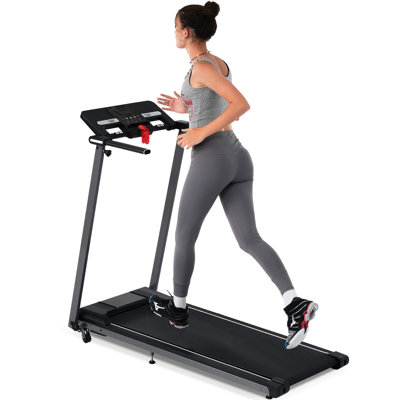 Tapis roulant pour la remise en forme à domicile - moteur robuste de 2,5 ch, vitesses ajustables de 0,5 à 7,5 mph, capacité de 265 lb, option d'inclinaison, courroie de course élargie, moniteur de suivi, utilisation pliante et vitesse silencieuse, inclinaison,