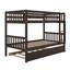  Lit superposé simple au-dessus de simple en bois d'hévéa avec lit gigogne Kamorian, convertible en 2 lits-981332683