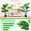 2 pièces d'arbre artificiel décoratif d'intérieur / extérieur Monstera Deliciosa