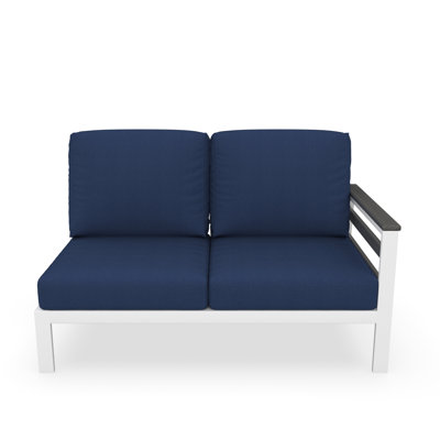 Outdoor Patio Sectional Loveseat With Sunbrella Cushions by Birch Lane