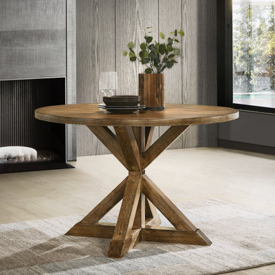 Cross-Buck Base Dining Table