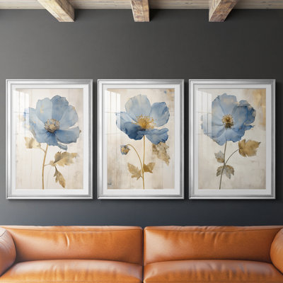 FLORAL Series LII - Impression sur mesure encadrée de qualité supérieure - 3 pièces