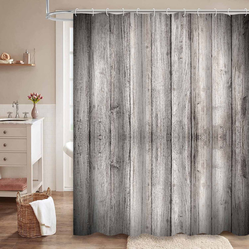 Plancher décoratif gris foncé à panneau abstrait en bois gris avec 12 crochets, L 72 po x l 72 po