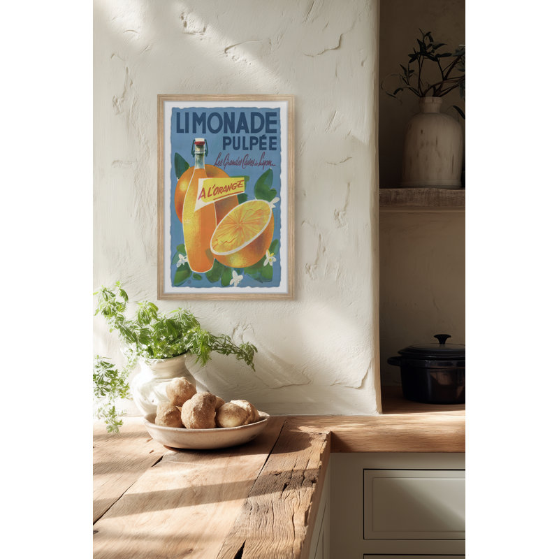 "Limonade Pulpee" Framed Print, 36" H x 24" W
