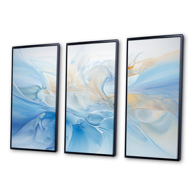 Ensemble de salon Wall Art, Cadre flottant noir, H 40 po x l 60 po x P 1 po