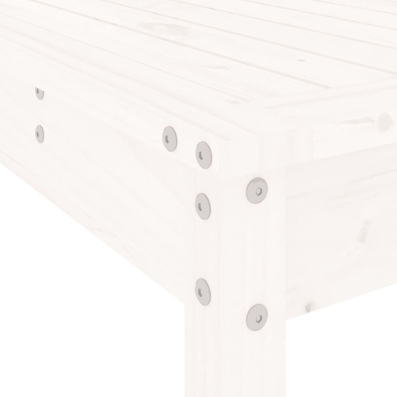 Auggie Brayden Studio Bar Set with Wood Frame and Solid Wood Outer Material, White