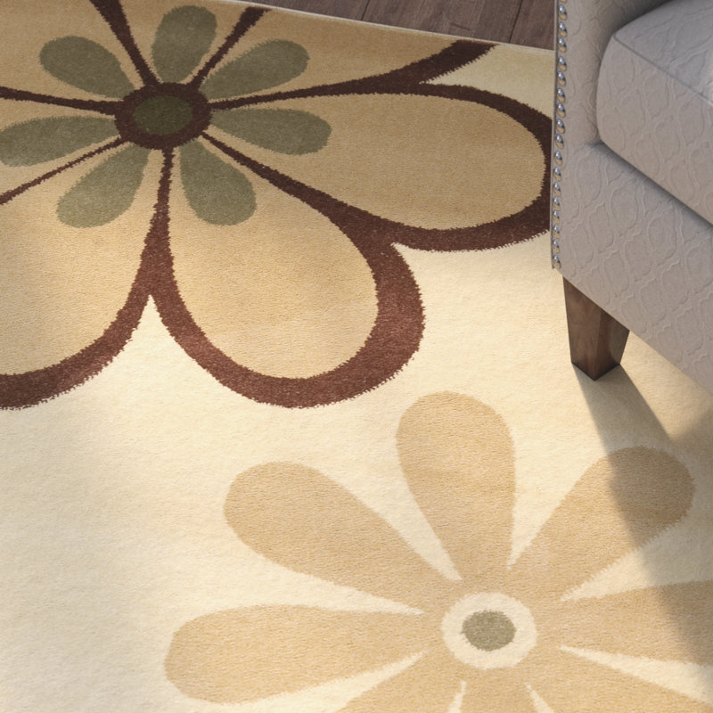Tapis performance à motif floral Rosario Porcello, Rectangle 6 pi 7 po x 9 pi 6 po