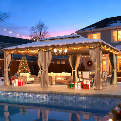 20 Ft. W x 14 Ft. D Aluminum Patio Gazebo