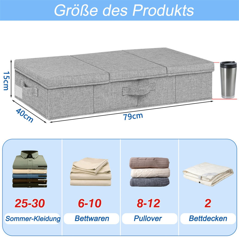 Ebern Designs Fabric Underbed Storage