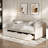 L-shaped Velvet Upholstered Platform Bed With Built-in Side Storage And 2 Drawers-1361355129