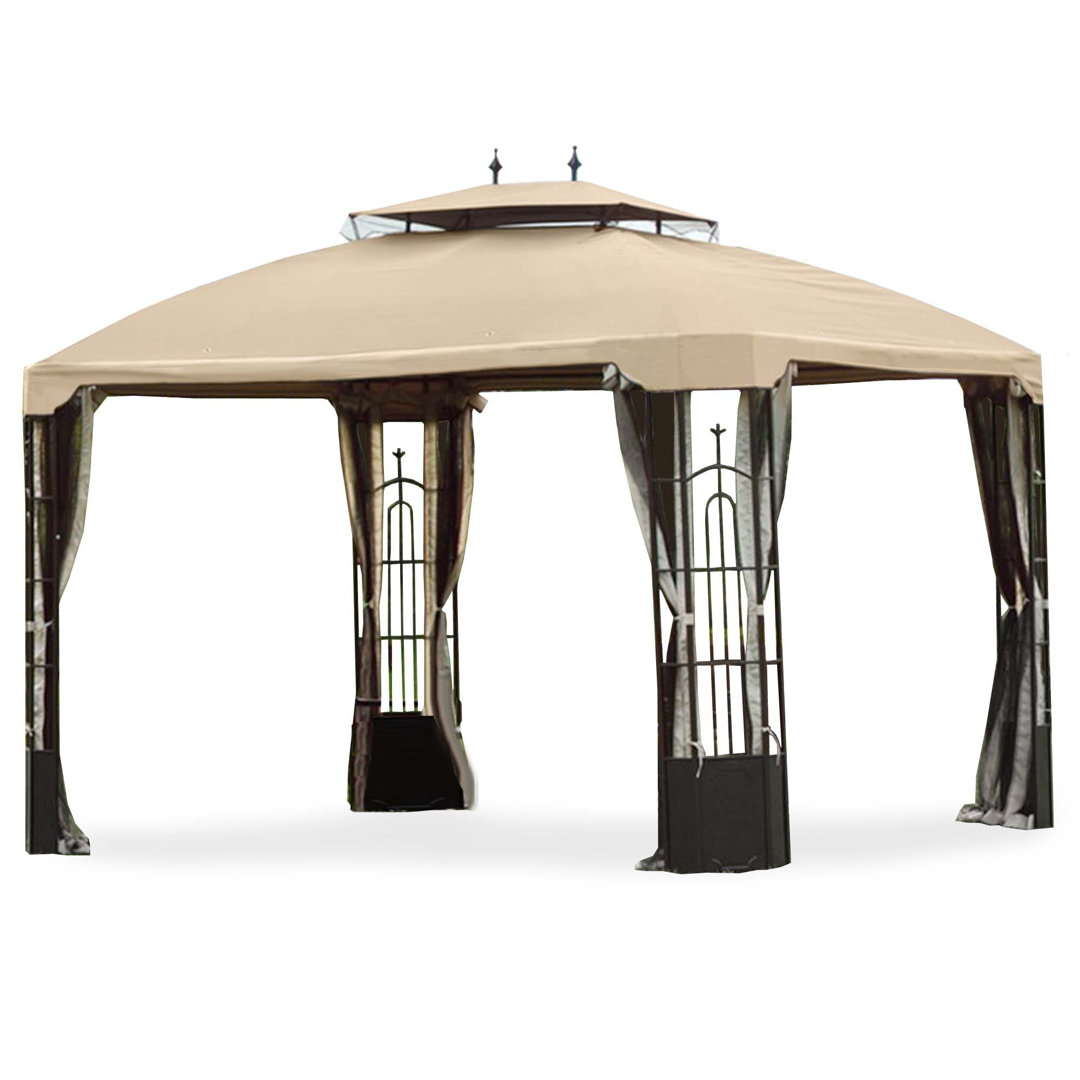 Garden Winds Beige Fabric Replacement Canopy for Gazebo Garden Winds