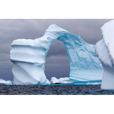 Arch Shaped Iceberg In Antarctica - Wrapped Canvas Print