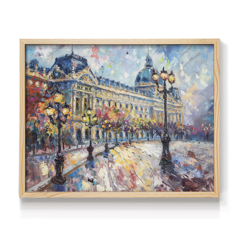 Landscape Series-CXIV -Framed Print - Restickable, Natural, 16" H x 20" W