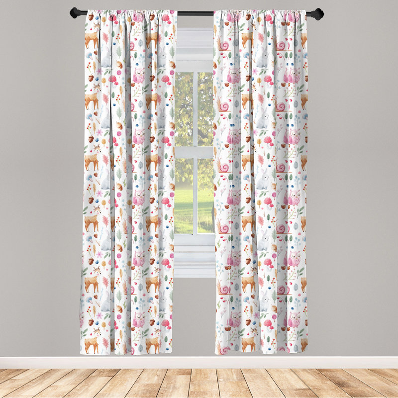 Nursery Semi-Sheer Rod Pocket Sliding Panel, 28" x 84"