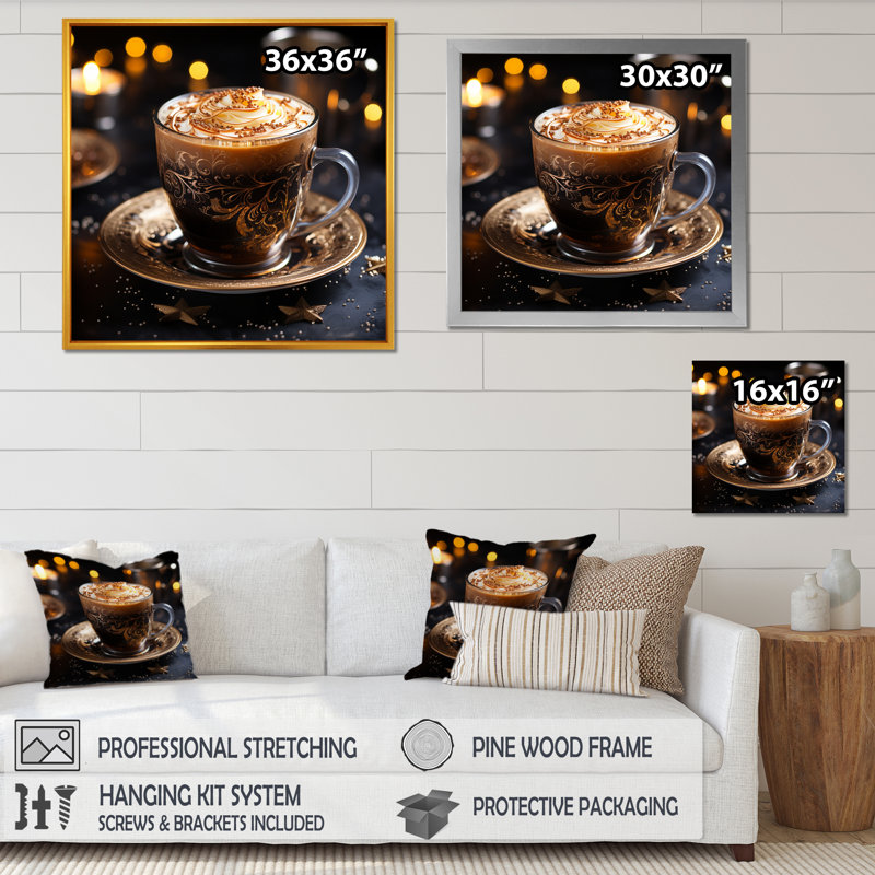 «Brown Brew Brilliance Coffee I» - art mural café, H 36 po x l 36 po x P 1,5 po