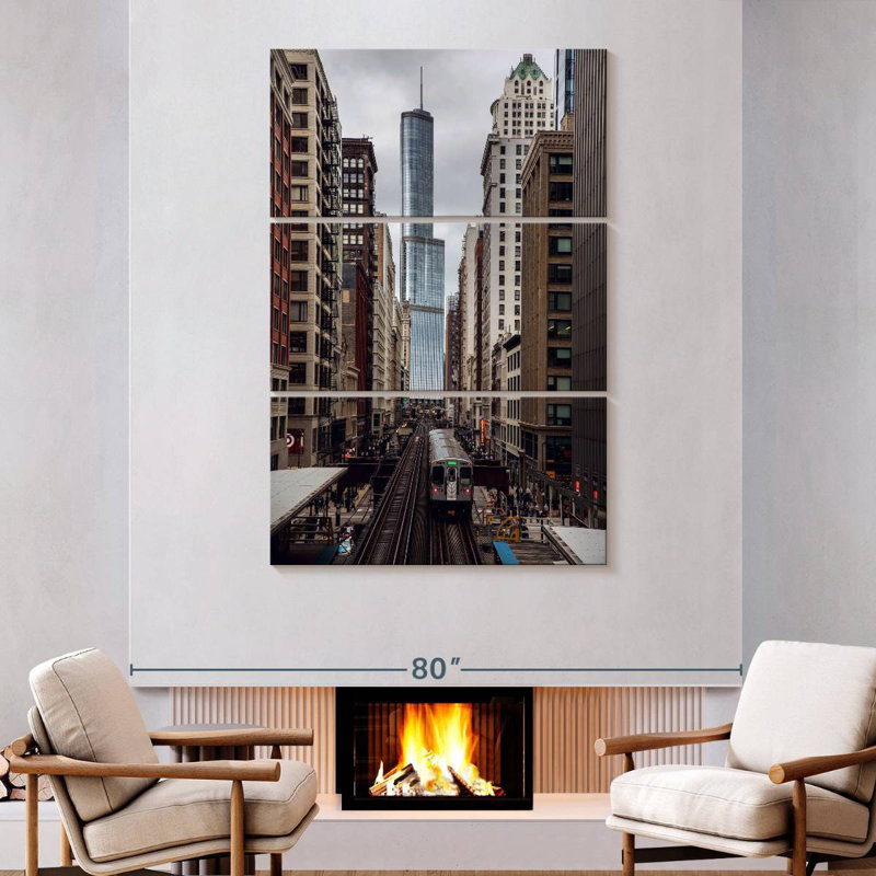 Nicci Chicago Train Ride, 74" H x 48" W