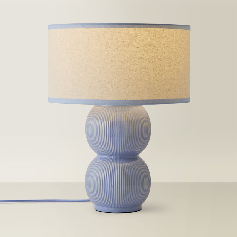 Ceramic Table Lamp, Blue, Blue