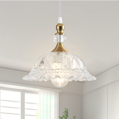Luminaire suspendu en verre 1 lumière