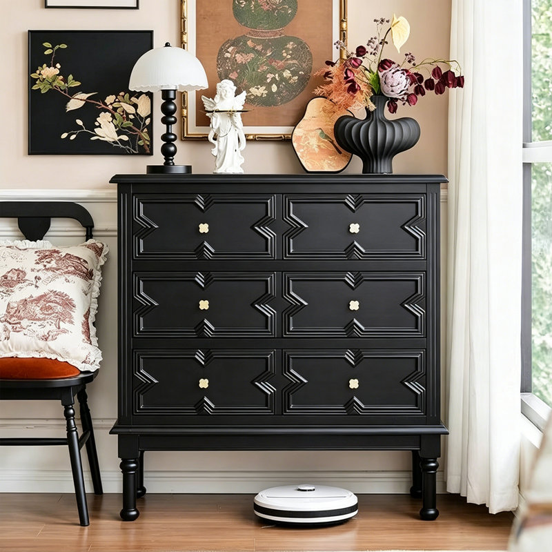 Commode d'appoint française de luxe à lumière noire