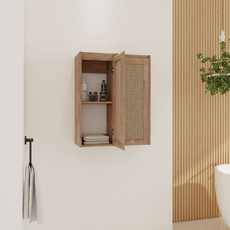 Armoire latérale de salle de bain 24 po, portes à fermeture douce, conception à fixation flottante