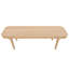 Banc Zellan de 150 cm de long, style moderne du milieu du siècle, en bois massif avec ceinture cannelée, pour salle à manger, chambre ou salon.-133996139