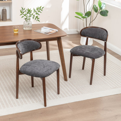 Upholstered Solid Wood Dining Chair Side Chair
