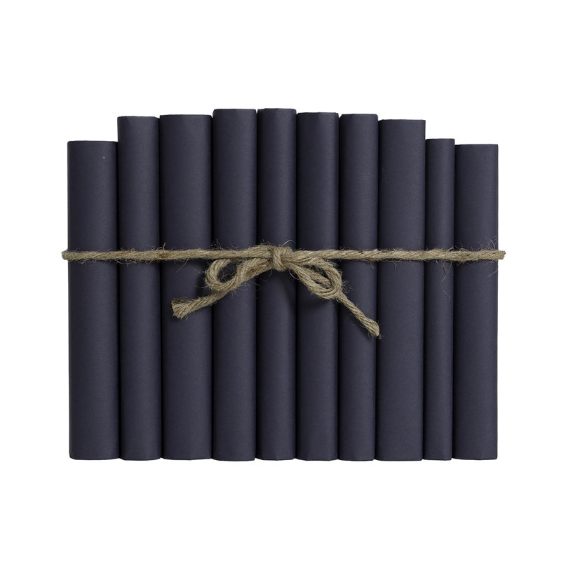 Decorative Books - Navy Paper Wrapped Book Bundle - 1 Foot of Blue Books, Navy