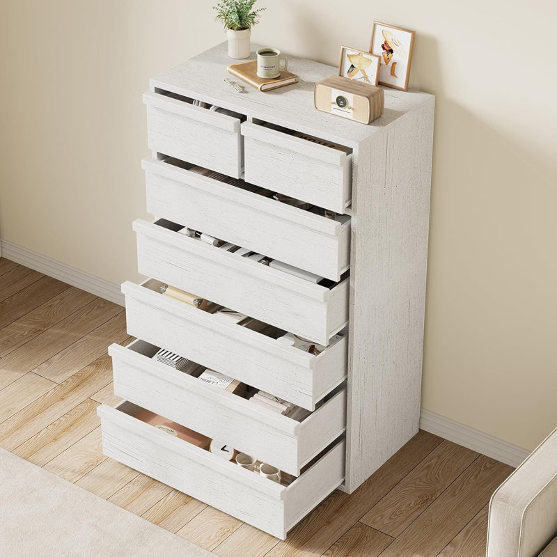 Commode 5/7 tiroirs pour la chambre à coucher, commode haute avec grands tiroirs de rangement, organisateur de commode moderne pour le salon, la chambre de bébé, le vestibule