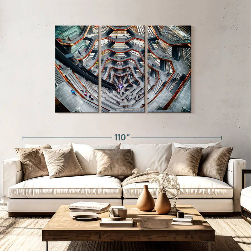 Lilie intérieur du navire Hudson Yards Manhattan, H 48 po x l 74 po